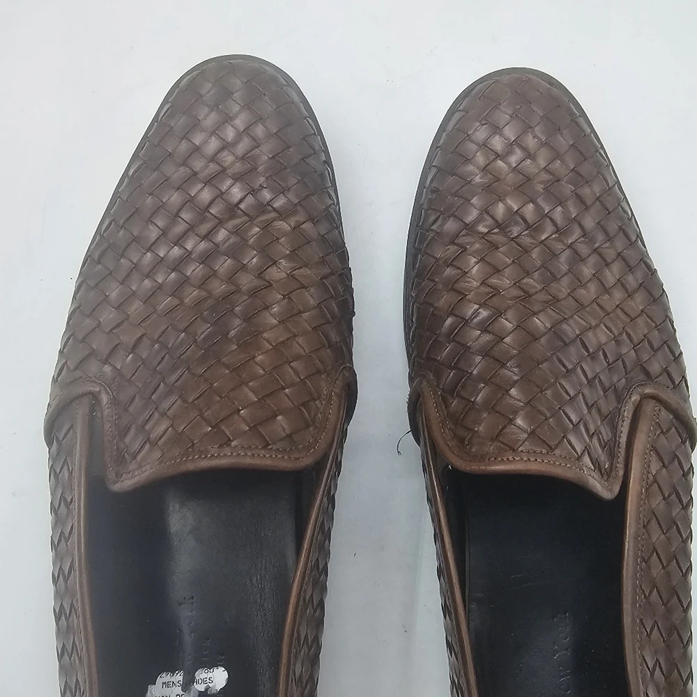 To Boot New York Adam Derrick Diverte Woven Leather Loafers Brown Men’s 10